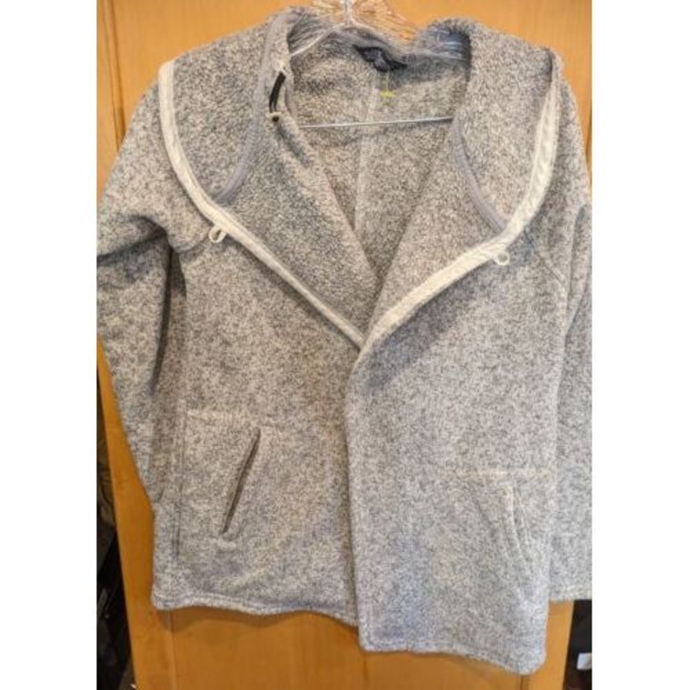 The North Face Sweater Fleece Cardigan Shawl‎ Open Womens Size M Hooded